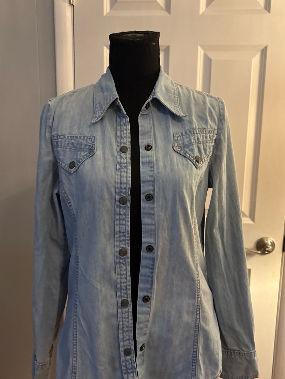GAP Light Blue Denim Button-Down Shirt